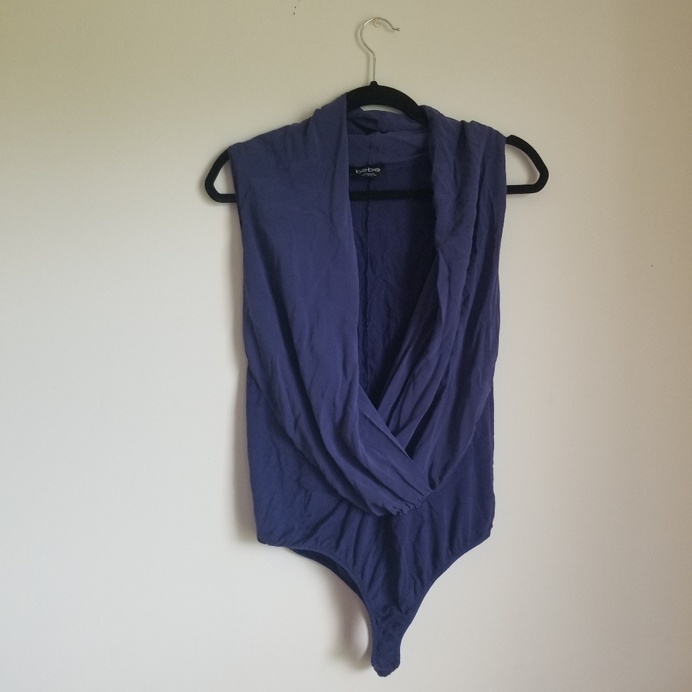 💥 Blue bebe, low v neck, body suit size XL
